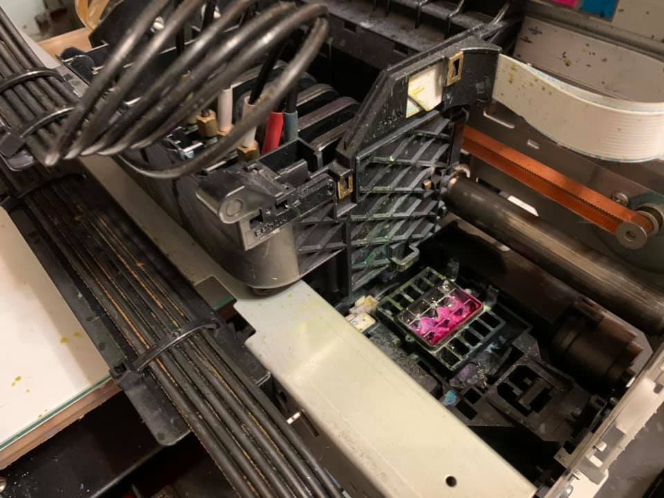 EPSON 1390 清洗後,準備上墨