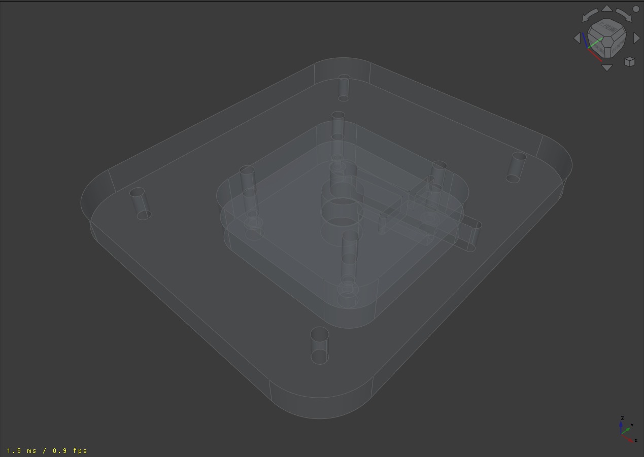 概念很簡單，用三片夾板黏合成底座，用來固定椅子和氣壓缸。